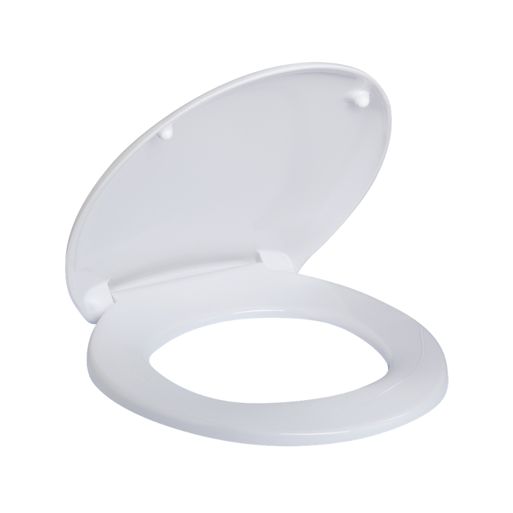 Double Flap Closed Front Toilet Seat White