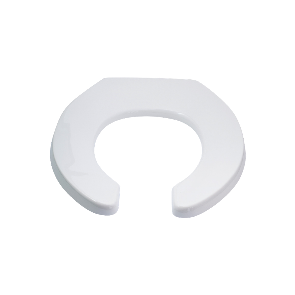 Single Flap Open Front Toilet Seat White