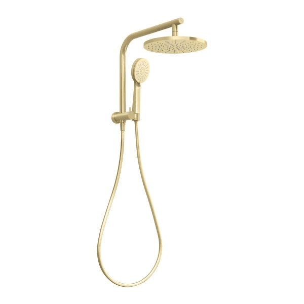 Vivid Slimline Compact Twin Shower Brushed Gold