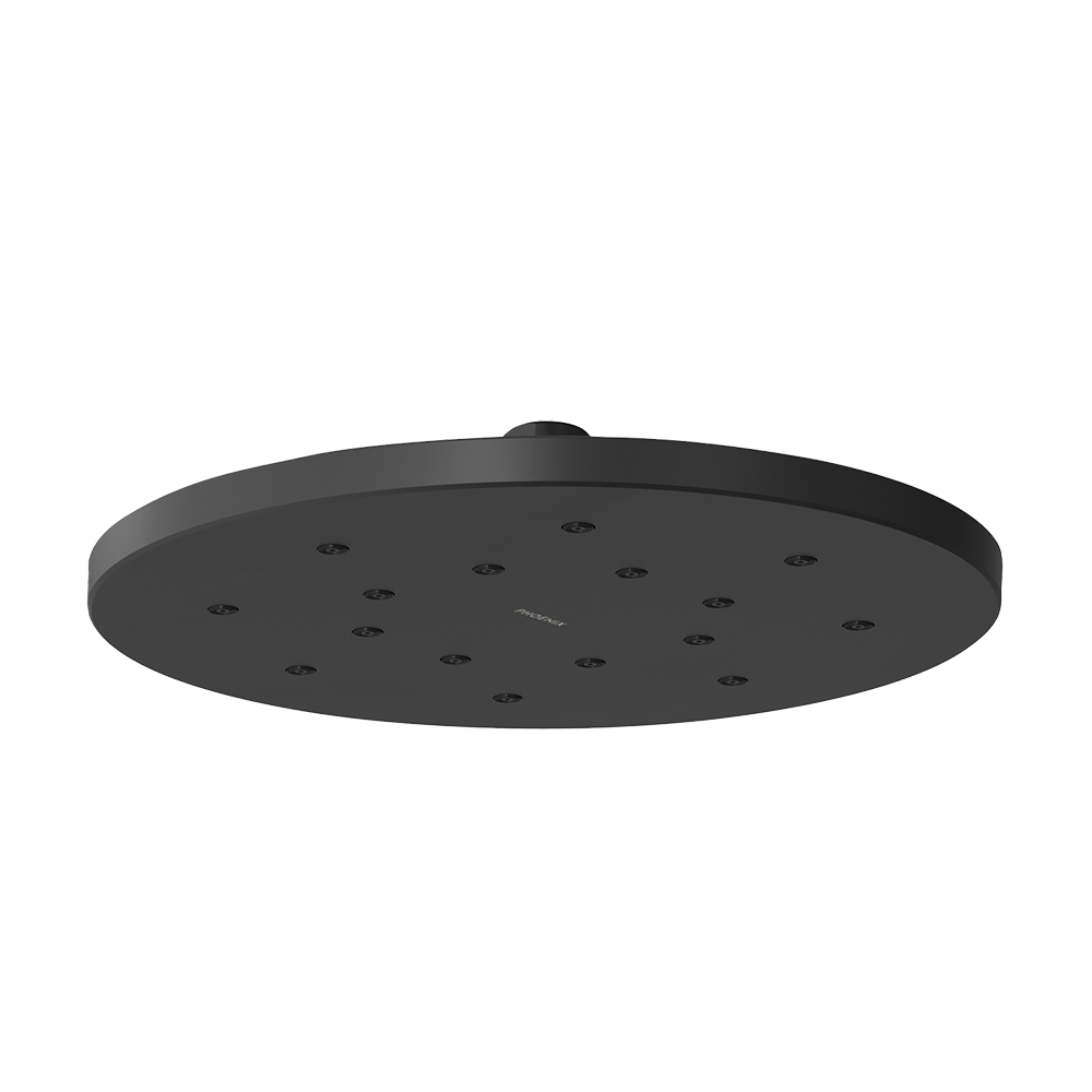 LuxeXP Shower Rose 250mm Round Matte Black