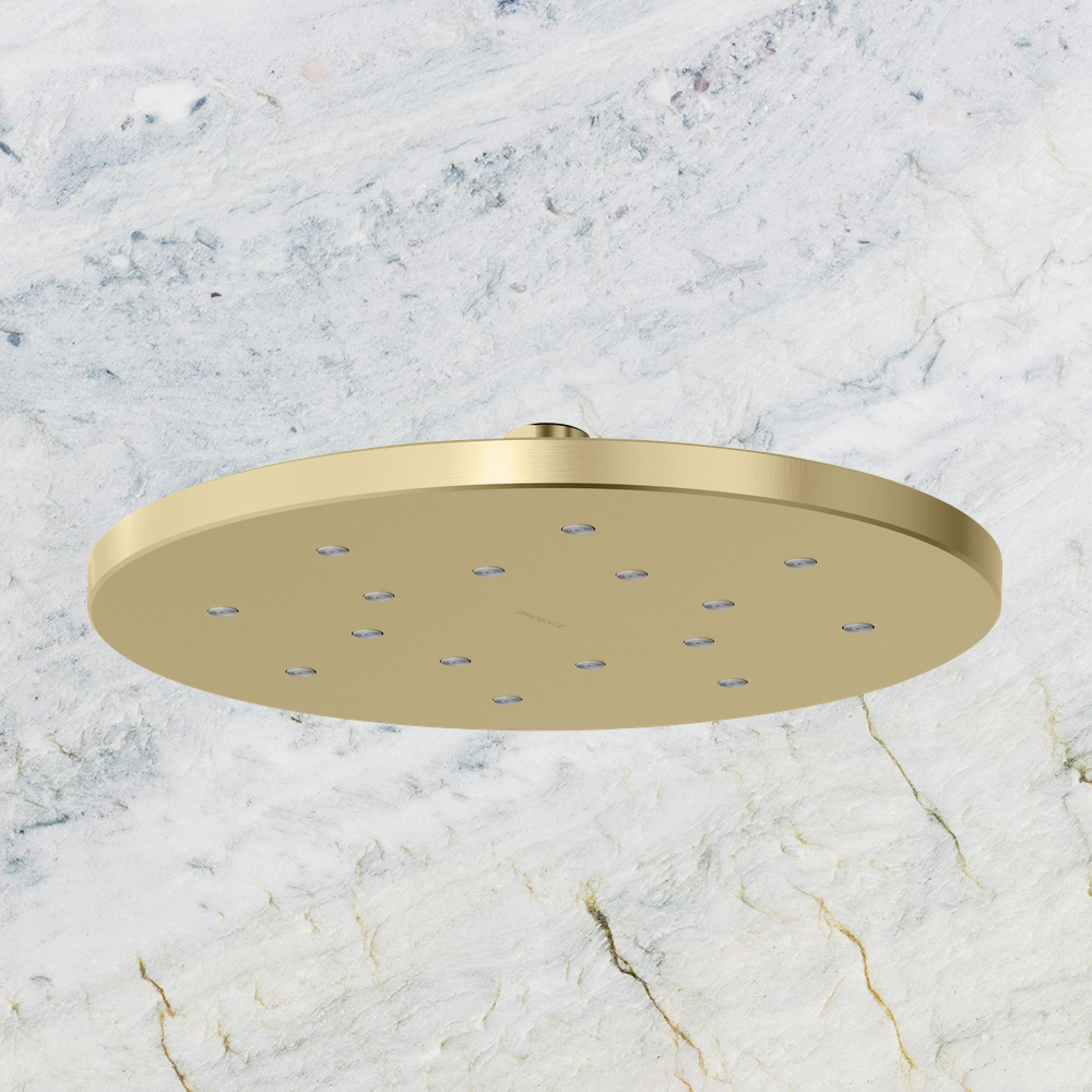 LuxeXP Shower Rose 250mm Round Brushed Gold