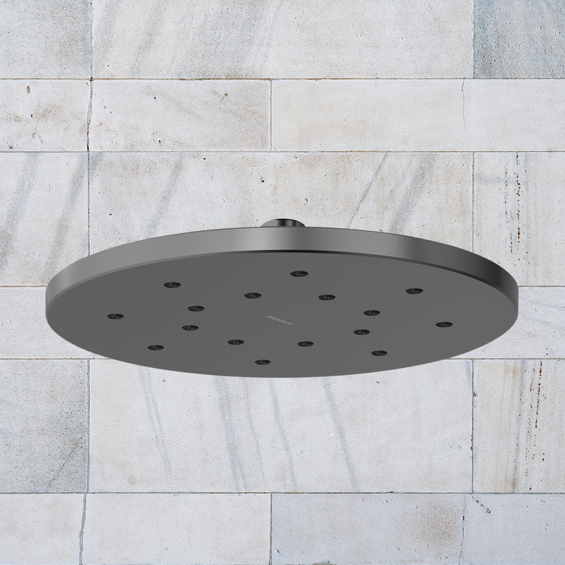 LuxeXP Shower Rose 250mm Round Brushed Carbon