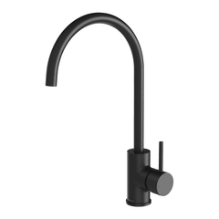 Pina Sink Mixer 200mm Gooseneck Matte Black 6 Star Lead Free