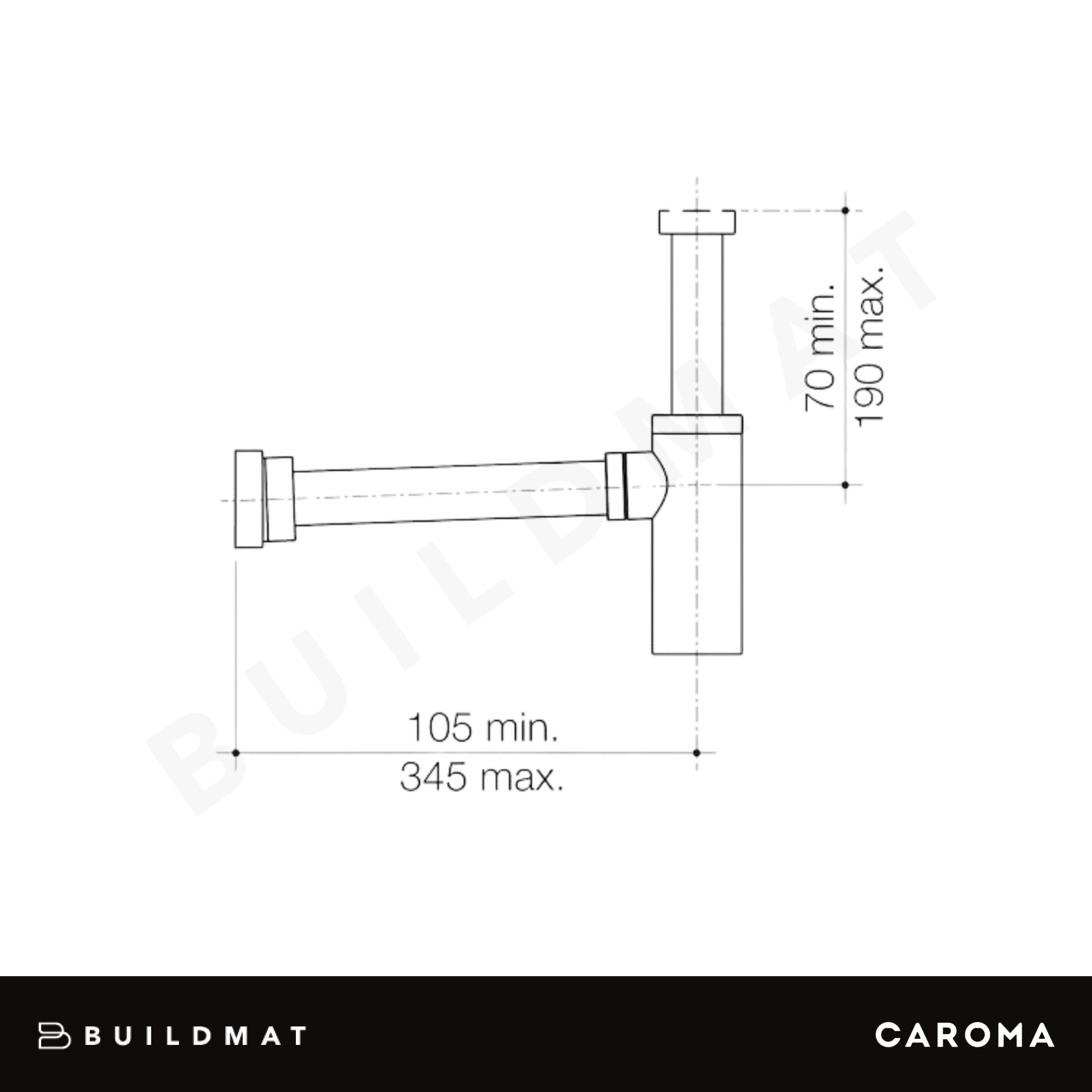 40mm Bottle Trap Urbane II Matte Black