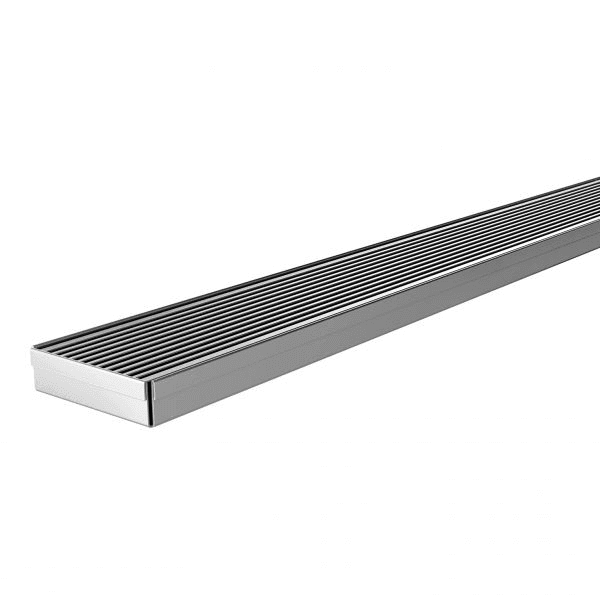 Phoenix Flat Channel Drain HG 75 x 600mm Outlet 45mm Stainless Steel