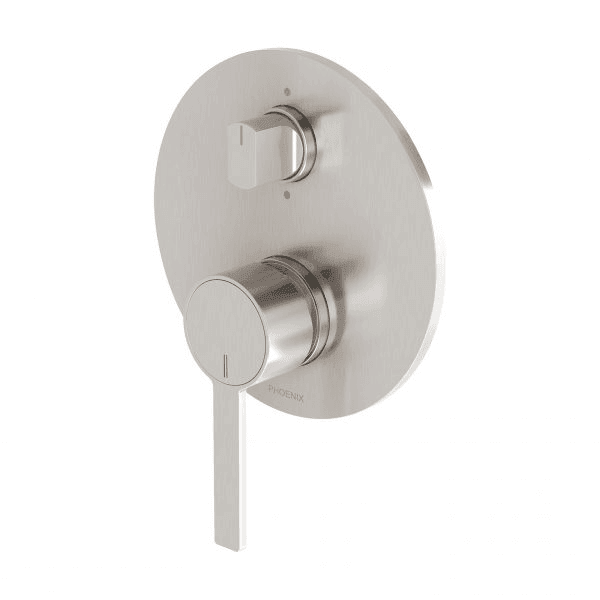 Lexi MKII Wall Shower / Bath Diverter Mixer  Brushed Nickel