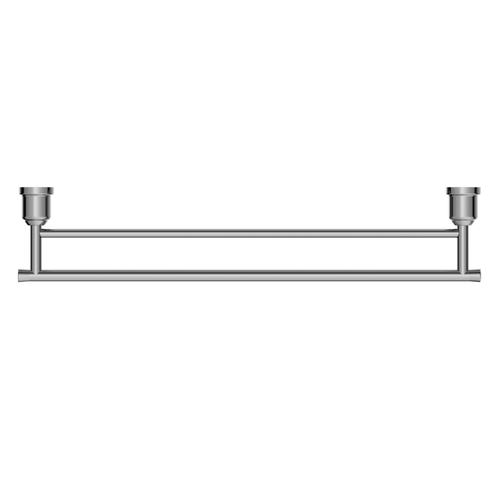 York Double Towel Rail 600mm Chrome