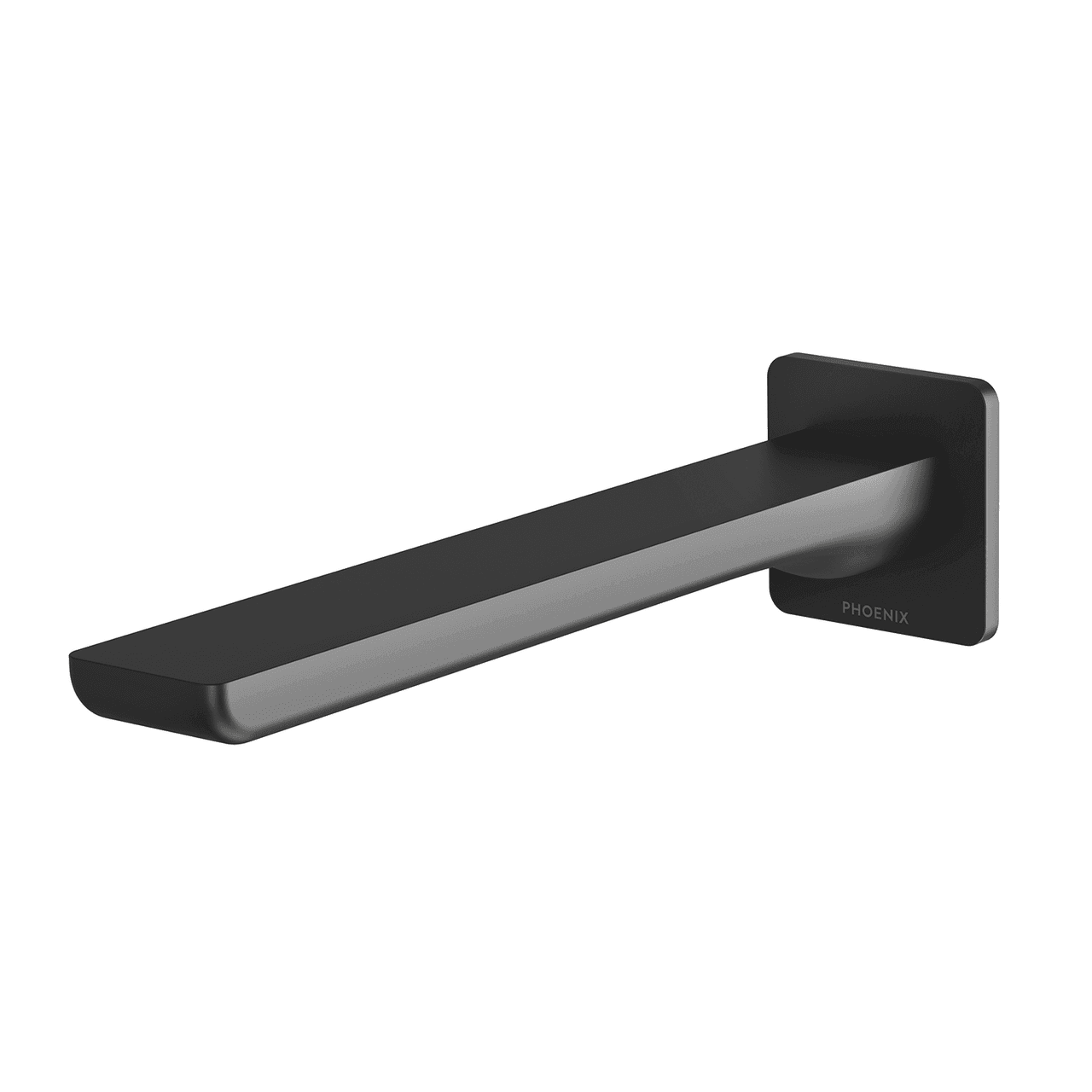 Gloss MKII Wall Basin / Bath Outlet 200mm  Matte Black