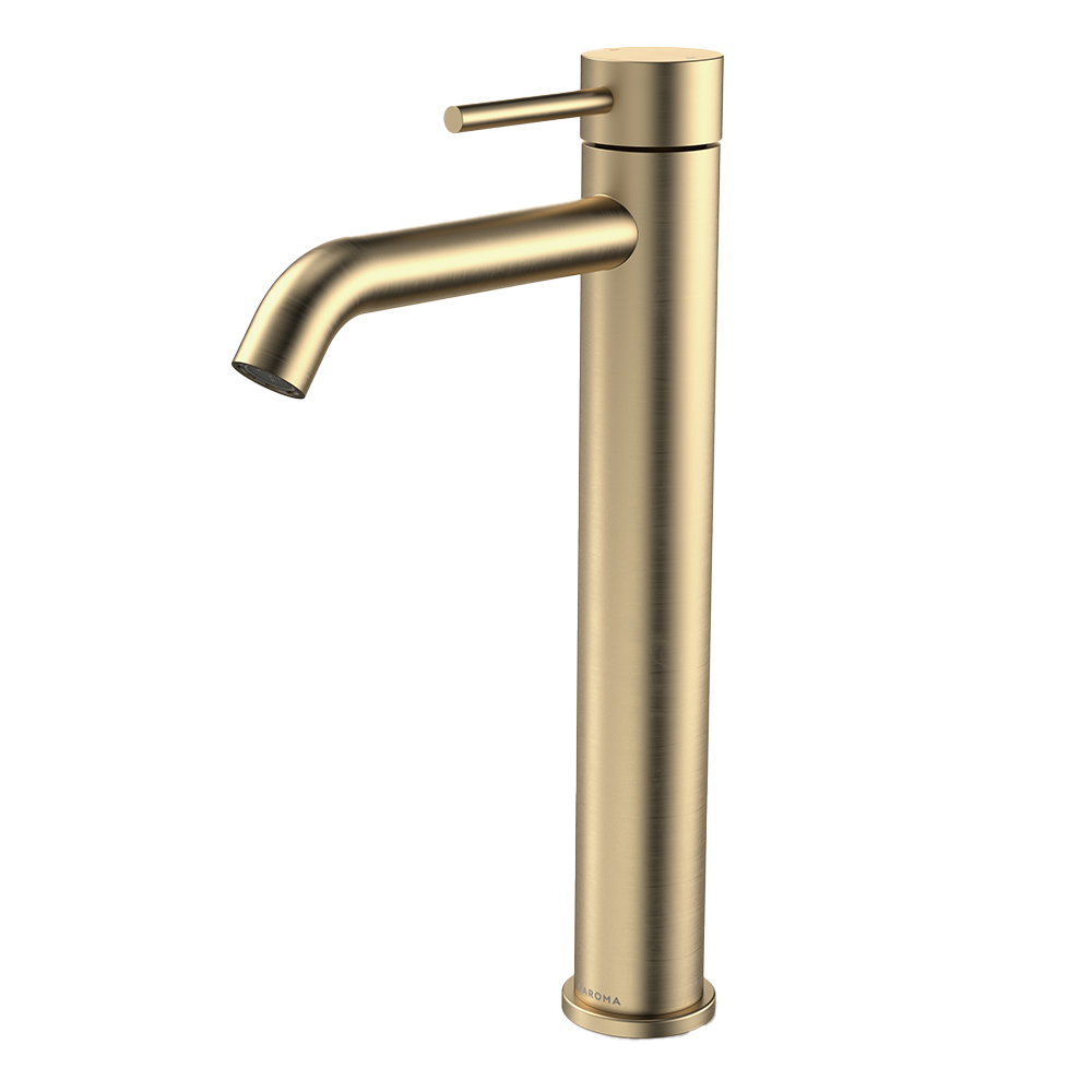 Liano II Lead Free Tower Basin Mixer Brushed Brass