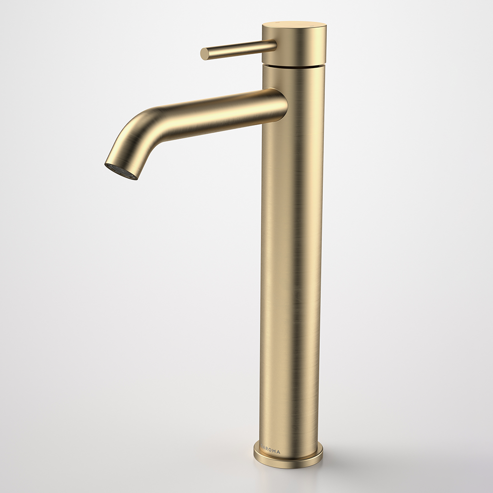 Liano II Lead Free Tower Basin Mixer Brushed Brass