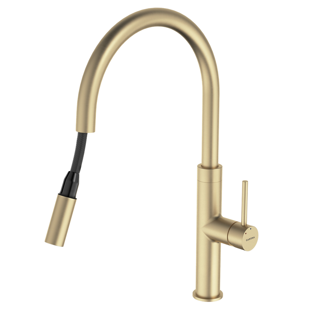 Liano II Pull Out Sink Mixer Brushed Brass Lead Free