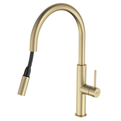 Liano II Pull Out Sink Mixer Brushed Brass Lead Free