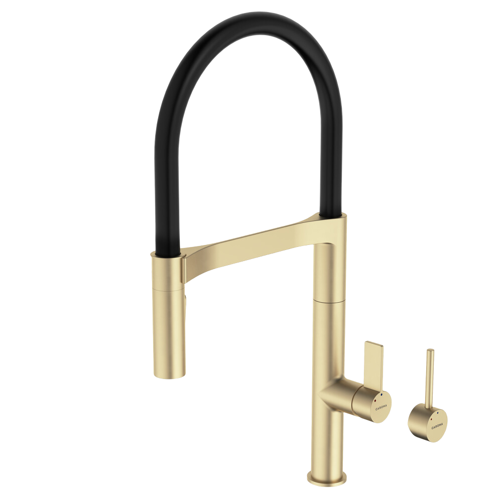 Liano II Pull Down Sink Mixer with Spray Brushed Brass