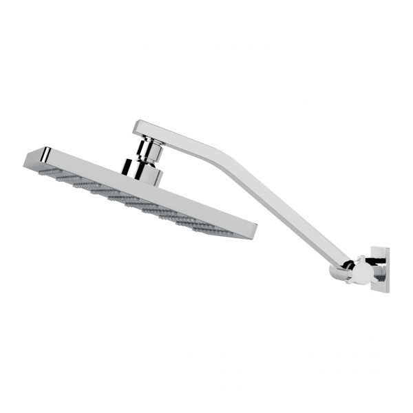 Lexi Universal Shower Arm & 200mm Square Rose Chrome