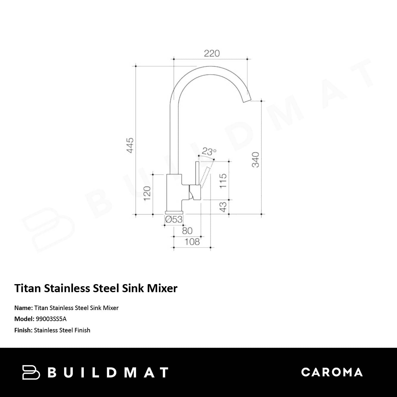 Titan Stainless Steel Sink Mixer