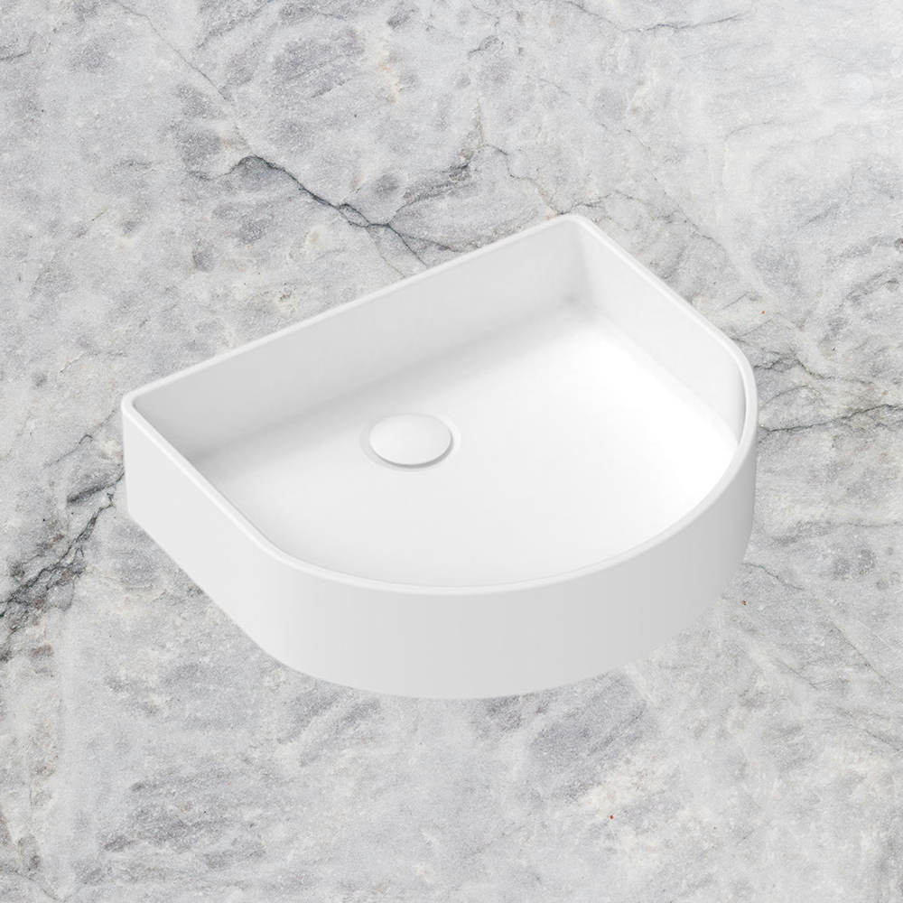 Arch Smooth Above Counter Basin Matte White