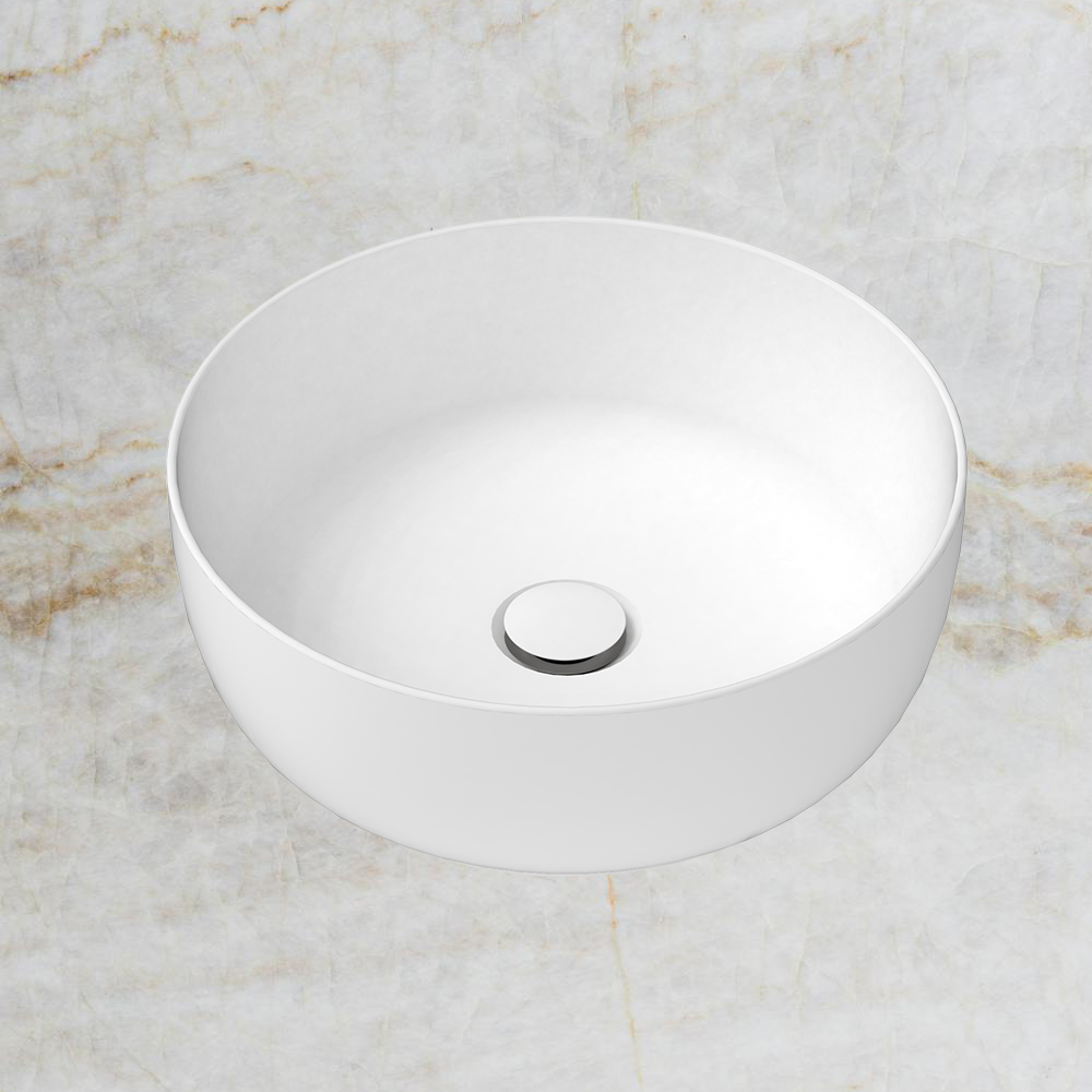 Glam Round Above Counter Basin Gloss White