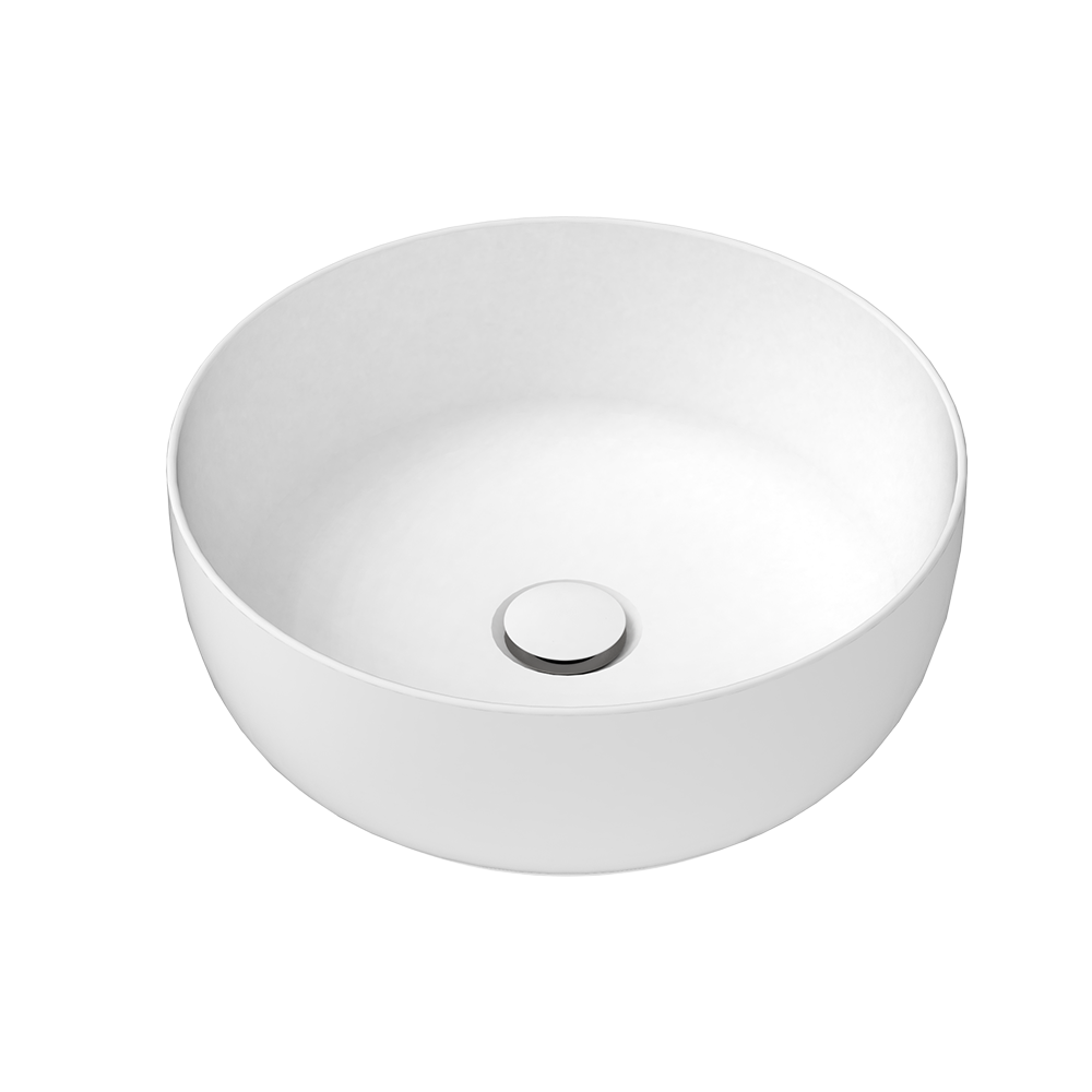 Glam Round Above Counter Basin Gloss White