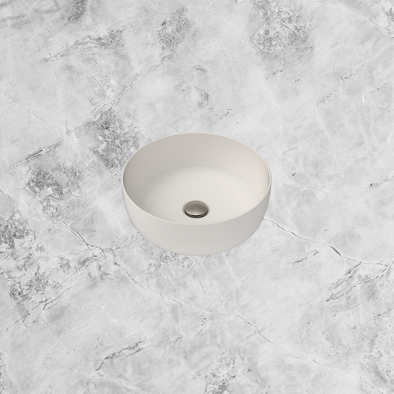 Glam Round Above Counter Basin Mat Pearl