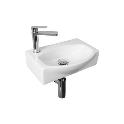 Humphrey Semi Rceseed Wall Basin GW with 1 Tap Hole