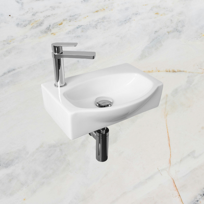 Humphrey Semi Rceseed Wall Basin GW with 1 Tap Hole