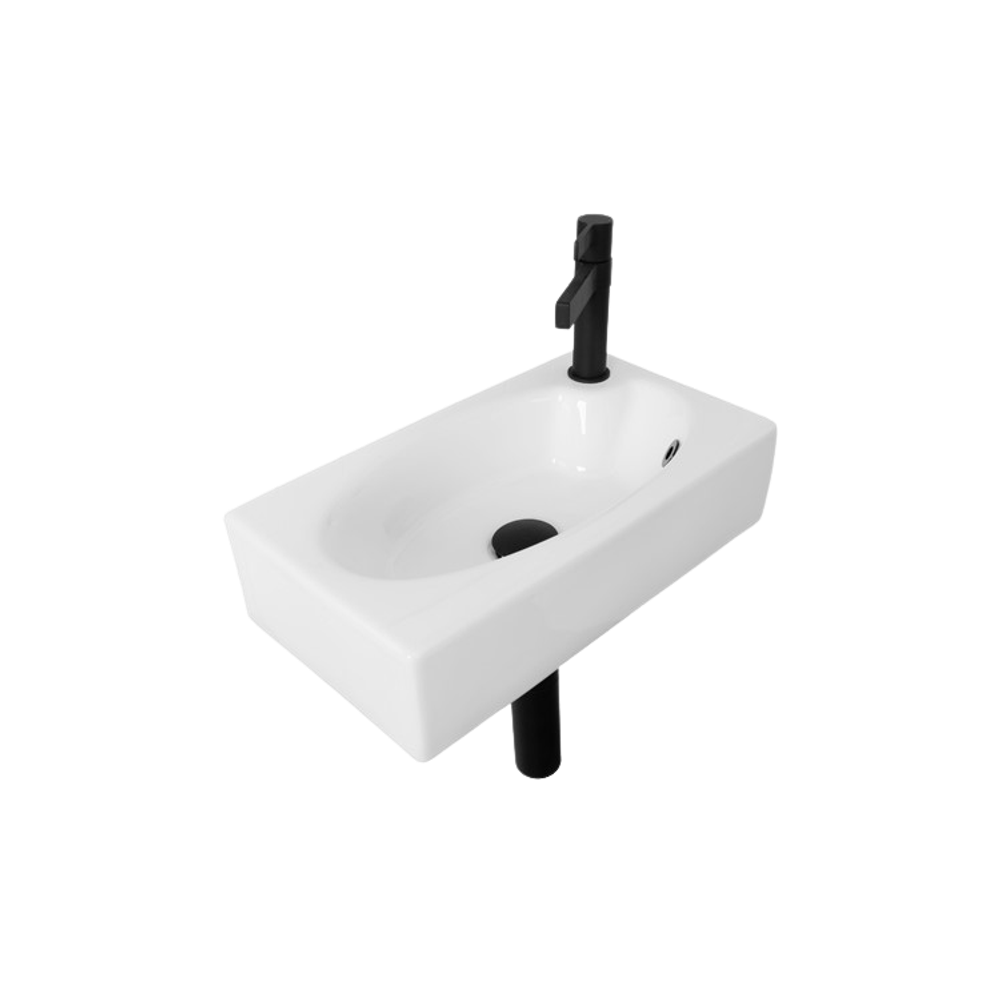 Humphrey Wall Basin Gloss White with 1 Tap Hole