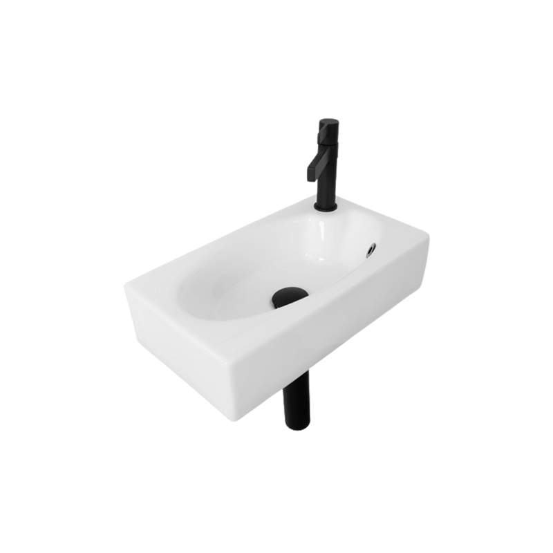 Humphrey Wall Basin Gloss White with 1 Tap Hole