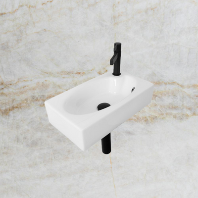 Humphrey Wall Basin Gloss White with 1 Tap Hole