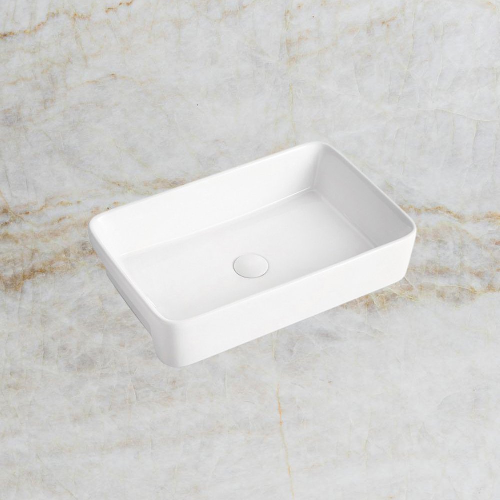 Lino Semi Recessed Basin Gloss White