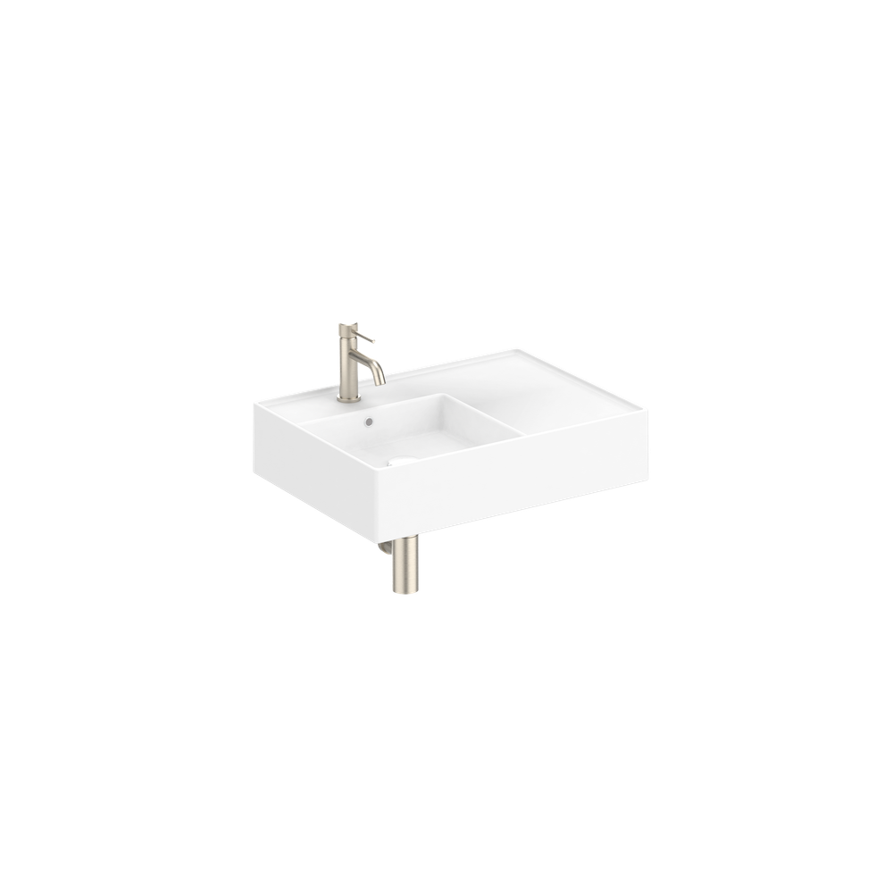 Teorema Wall Basin 600mm Left with 1 Tap Hole