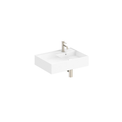 Teorema Wall Basin 600mm Right with 1 Tap Hole