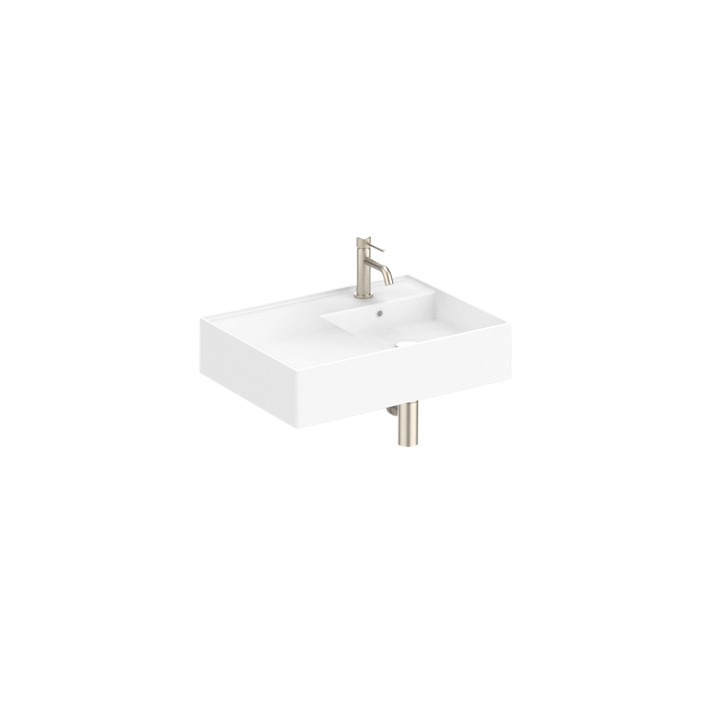 Teorema Wall Basin 600mm Right with 1 Tap Hole