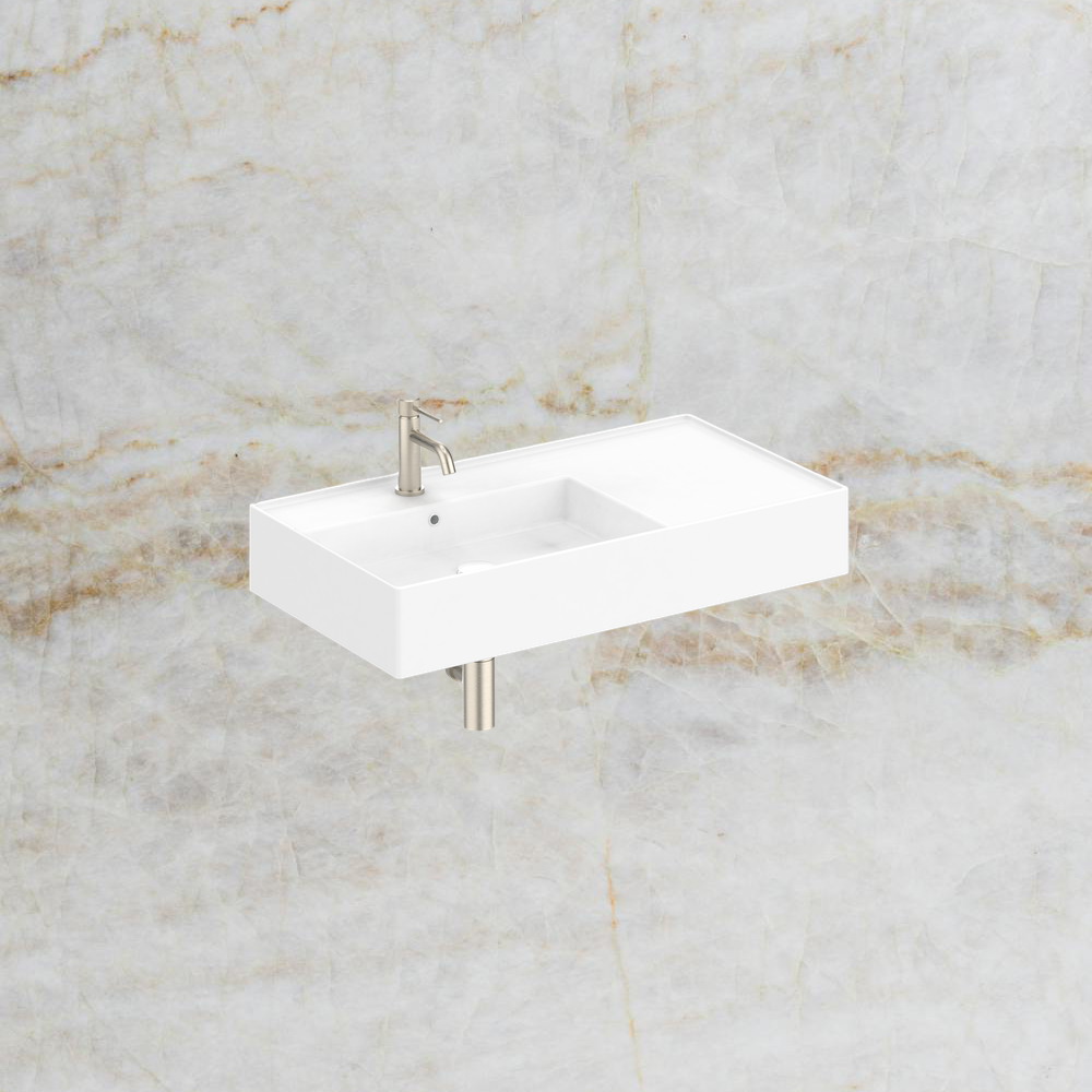 Teorema Wall Basin 800 Left with 1 Tap Hole