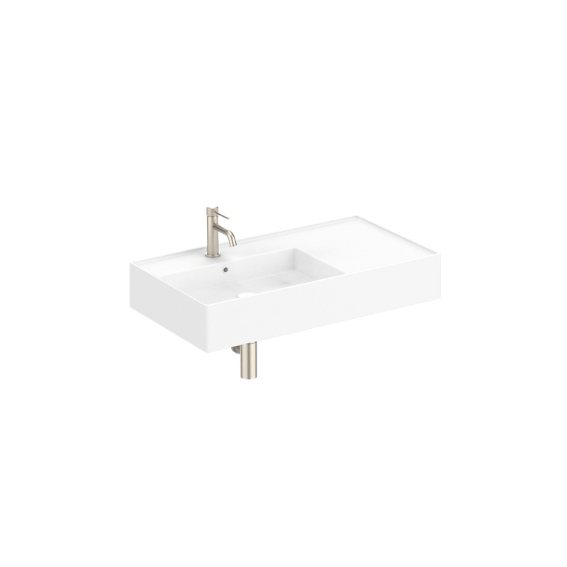 Teorema Wall Basin 800 Left with 1 Tap Hole