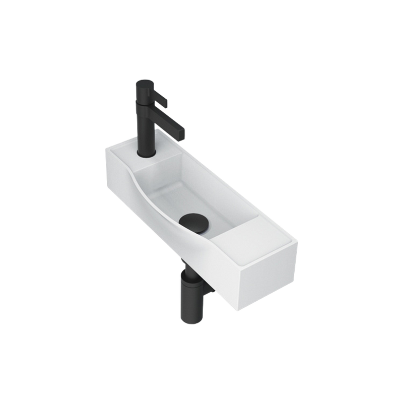 Halo Wall Basin Gloss White Left Tap Hole