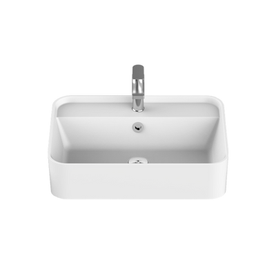 Miya Semi Recessed 550 Basin Gloss White