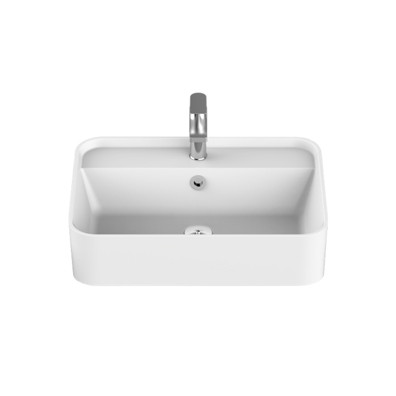 Miya Semi Recessed 550 Basin Gloss White