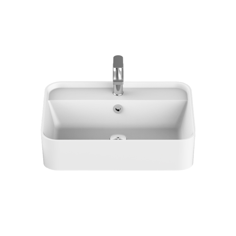 Miya Semi Recessed 550 Basin Gloss White