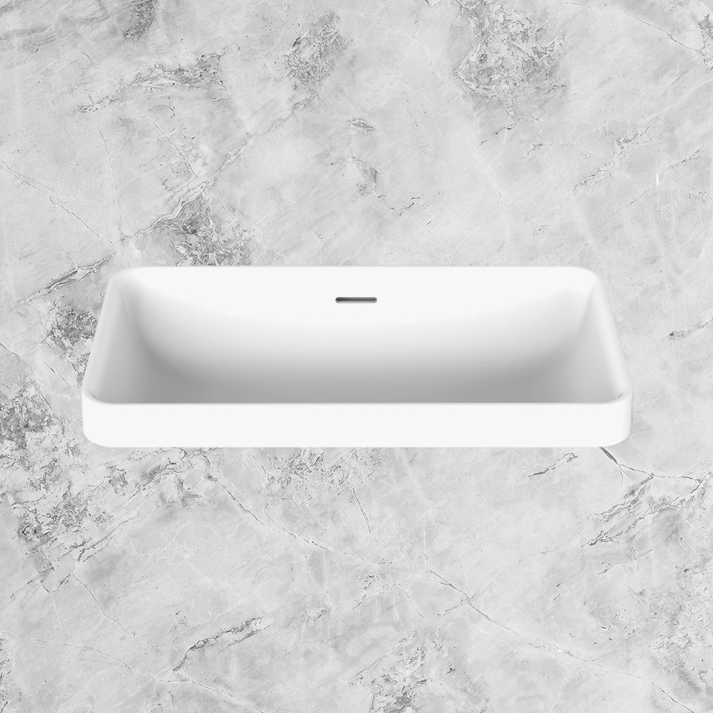 Zeya Semi Inset Basin Matte White