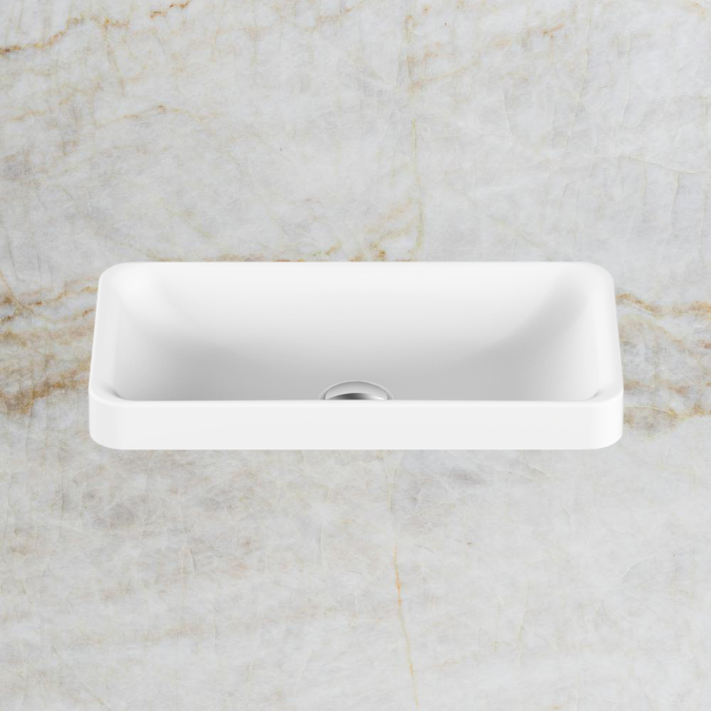 Faith Semi Inset Basin Gloss White