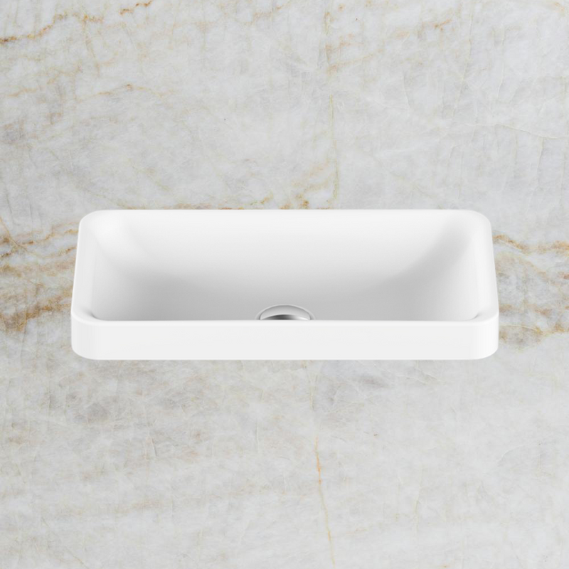 Faith Semi Inset Basin Gloss White