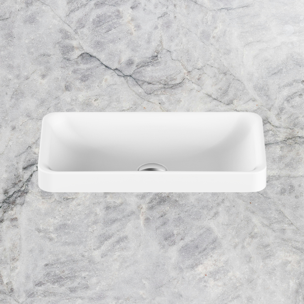 Faith Semi Inset Basin Matte White