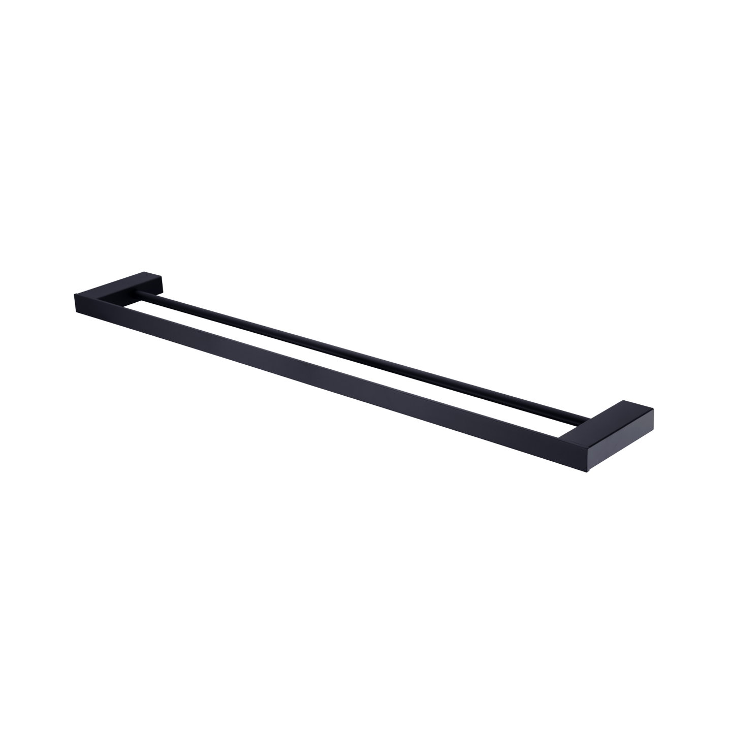 Athens Double Towel Rail 600mm Matte Black