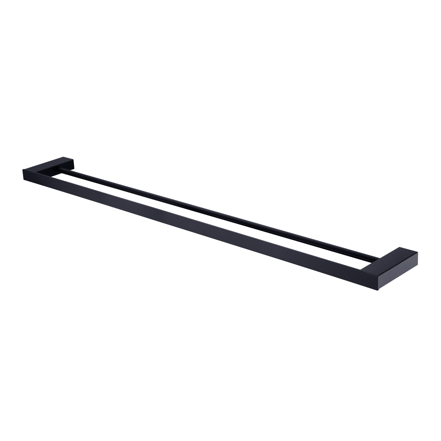 Athens Double Towel Rail 800mm Matte Black