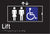 Metlam Accessible Lift Braille Sign In Designer Black