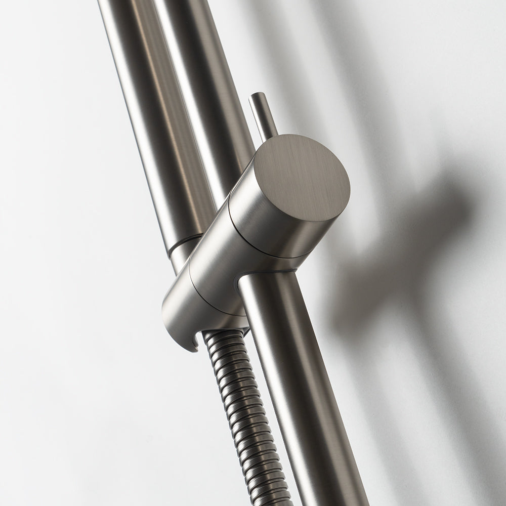 Mira Brushed Nickel Shower on Rail