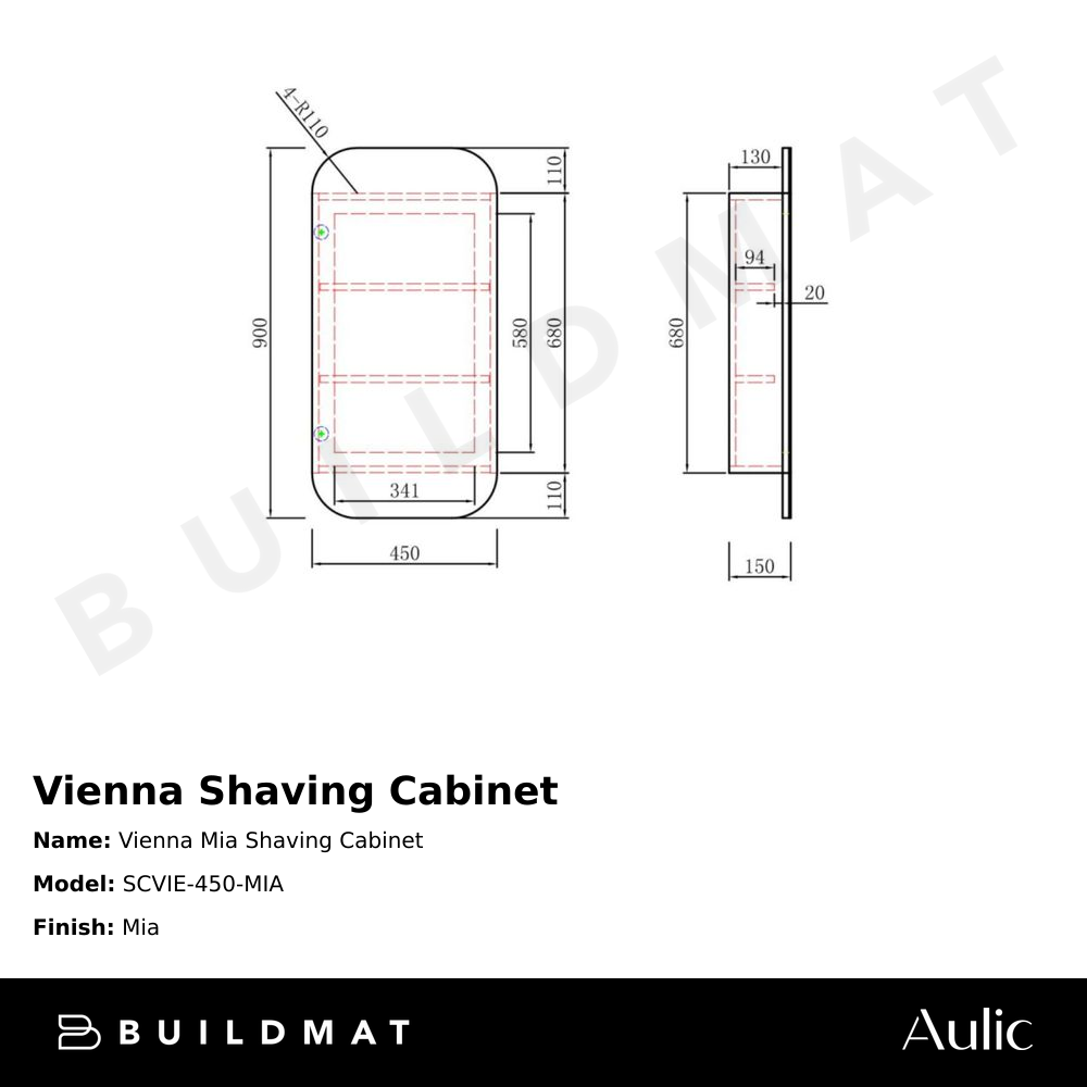 Vienna Mia Shaving Cabinet