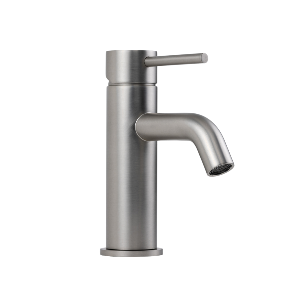 Mira Brushed Nickel Short Basin Mixer