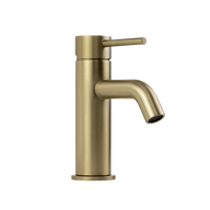 Mira Brushed Brass Gold Short Basin Mixer