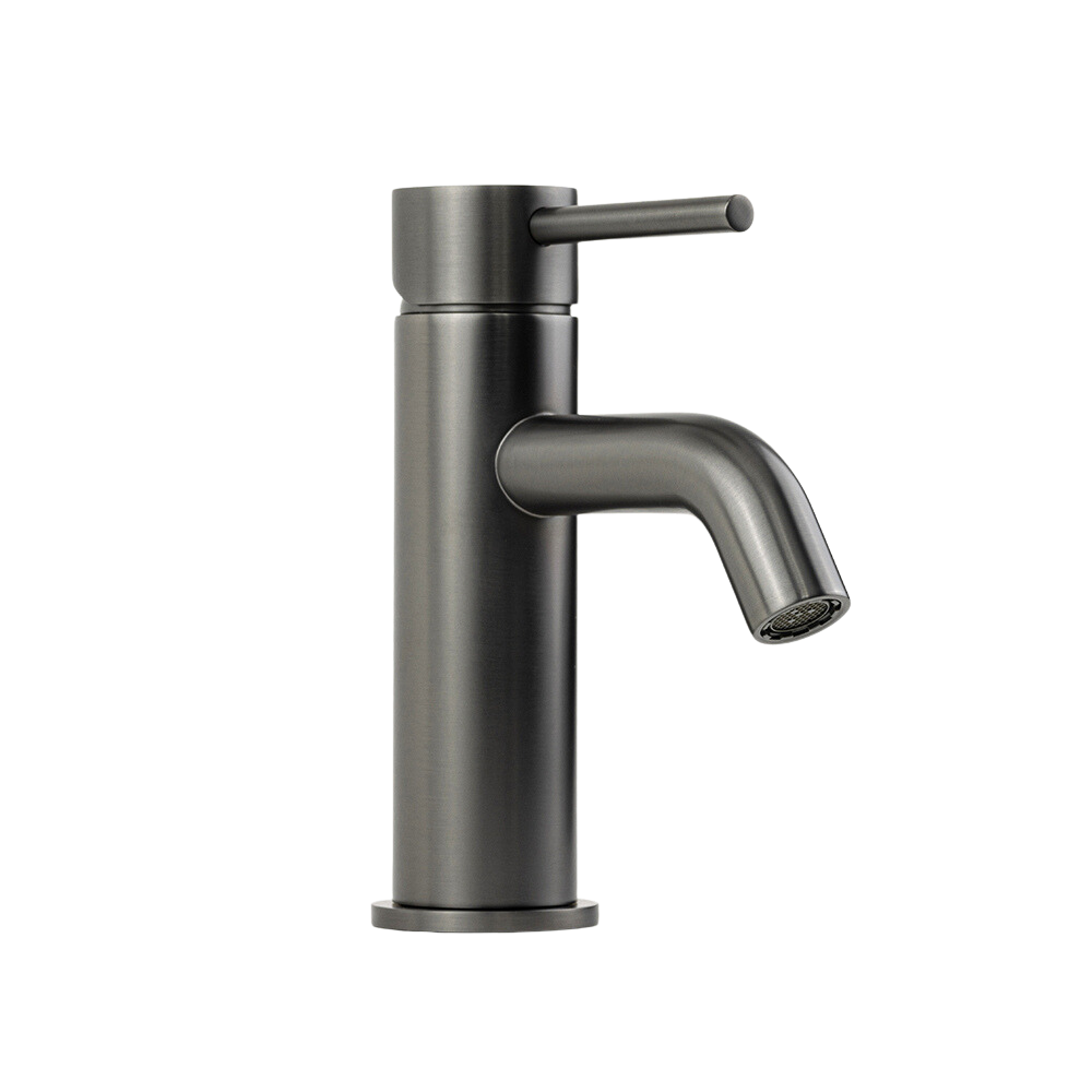 Mira Brushed Gunmetal Short Basin Mixer